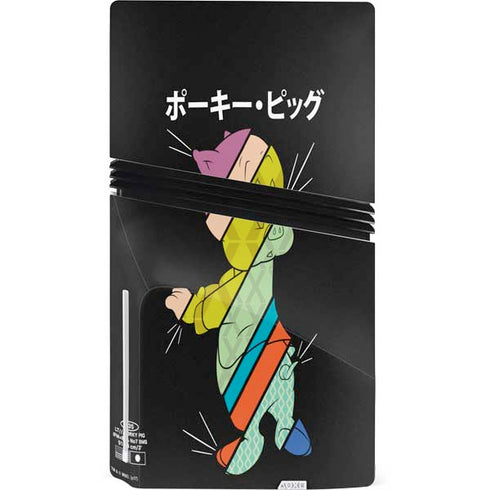 Looney Tunes Porky Pig Sliced Juxtapose PS5 Pro Disk Console Skin