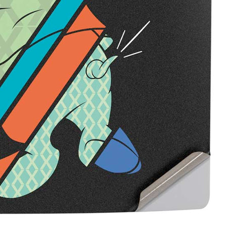 Looney Tunes Porky Pig Sliced Juxtapose PS5 Pro Disk Console Skin