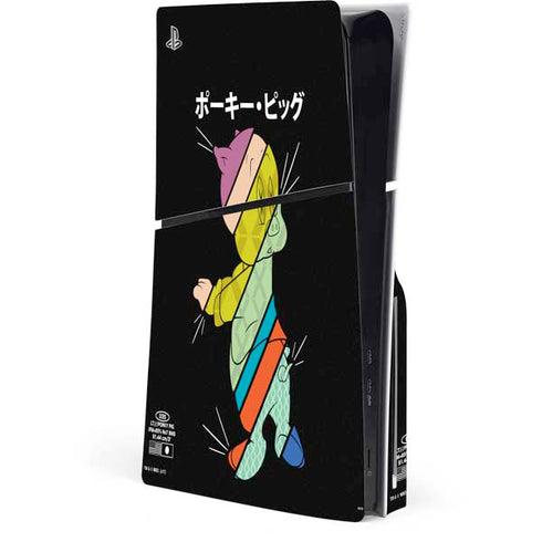 Looney Tunes Porky Pig Sliced Juxtapose PlayStation PS5 Skins