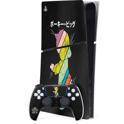 Looney Tunes Porky Pig Sliced Juxtapose PlayStation PS5 Skins