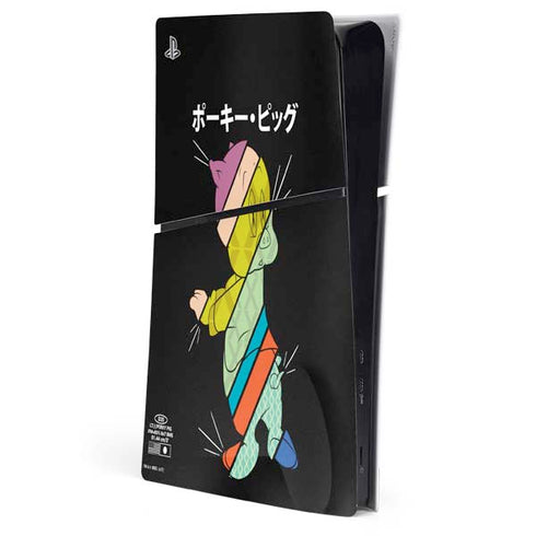 Looney Tunes Porky Pig Sliced Juxtapose PlayStation PS5 Skins