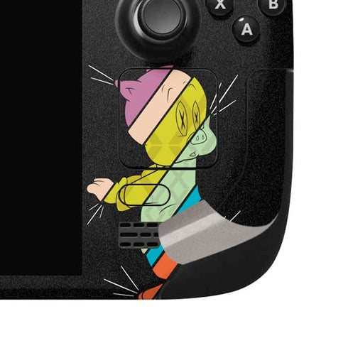 Looney Tunes Porky Pig Sliced Juxtapose Steam Deck Handheld Gaming Computer OLED Skin