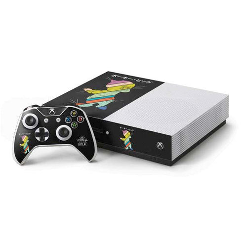 Looney Tunes Porky Pig Sliced Juxtapose Xbox One S Console and Controller Bundle Skin