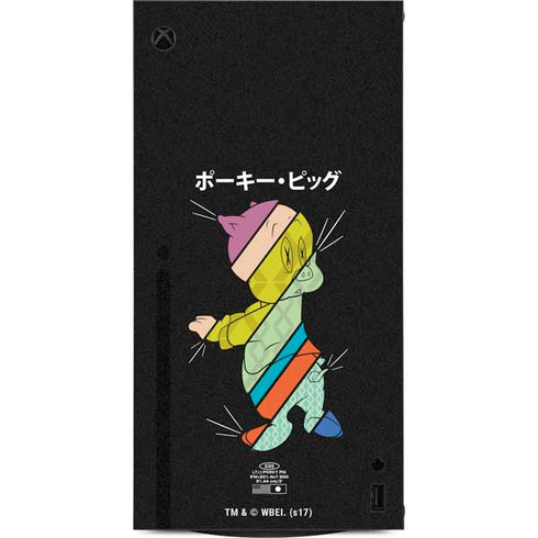 Looney Tunes Porky Pig Sliced Juxtapose XBox Series X Digital Edition Console Skin