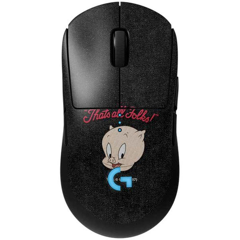 Looney Tunes Porky Pig Thats All Folks G Pro Wireless Gaming Mouse Skin