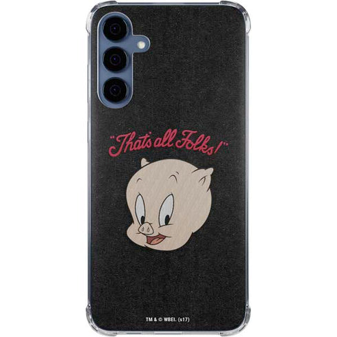 Looney Tunes Porky Pig Thats All Folks Galaxy A35 5G Clear Case