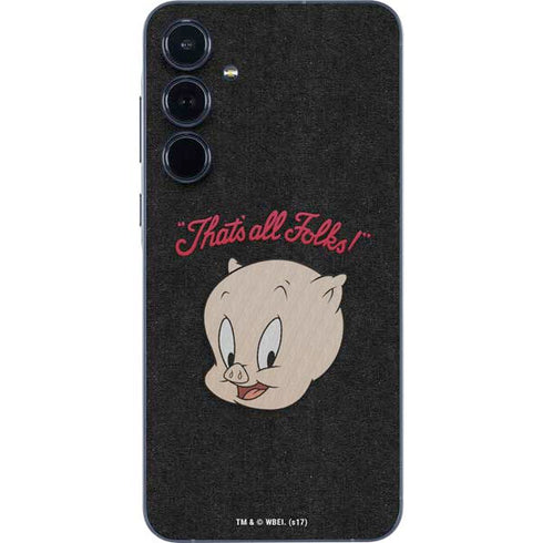 Looney Tunes Porky Pig Thats All Folks Galaxy A36 5G Skin