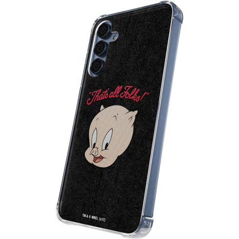 Looney Tunes Porky Pig Thats All Folks Galaxy A55 5G Clear Case