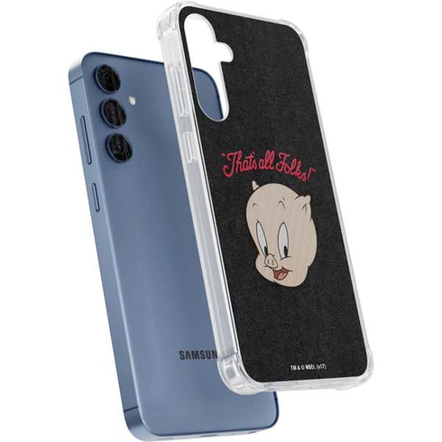 Looney Tunes Porky Pig Thats All Folks Galaxy A55 5G Clear Case