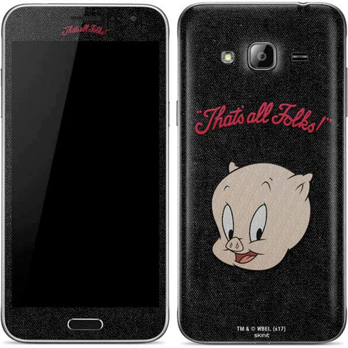 Looney Tunes Porky Pig Thats All Folks Galaxy J3 Skin