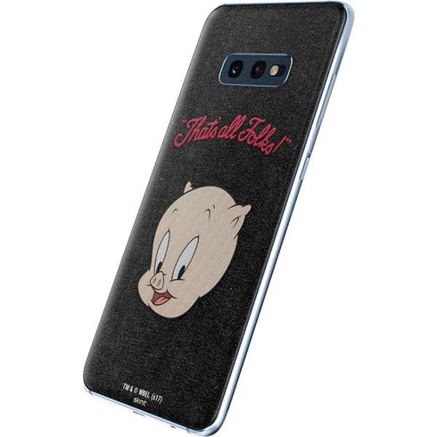 Looney Tunes Porky Pig Thats All Folks Galaxy S10e Skin