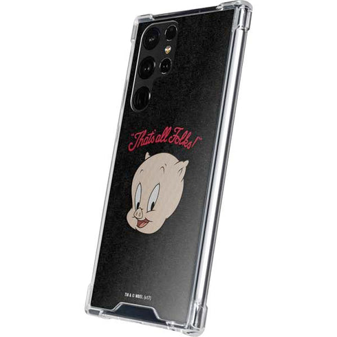 Looney Tunes Porky Pig Thats All Folks Galaxy S23 Ultra Clear Case