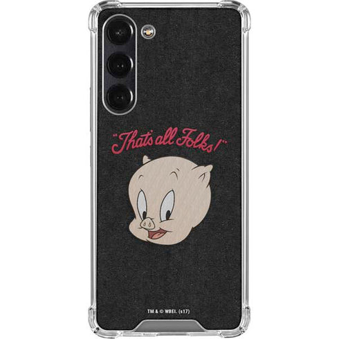Looney Tunes Porky Pig Thats All Folks Galaxy S24 FE Clear Case