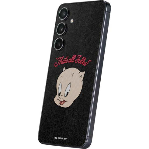 Looney Tunes Porky Pig Thats All Folks Galaxy S25 Plus Skin