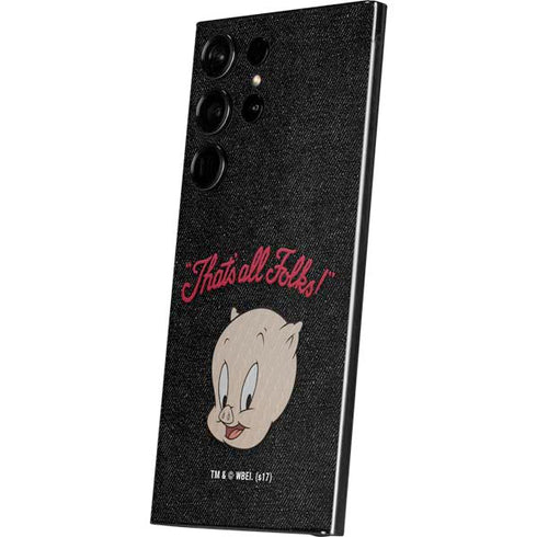 Looney Tunes Porky Pig Thats All Folks Galaxy S25 Ultra Skin