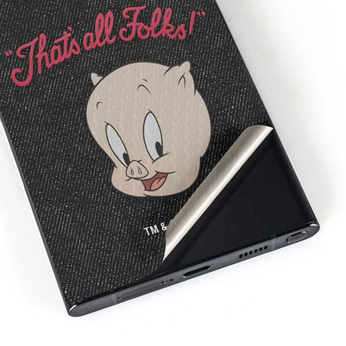 Looney Tunes Porky Pig Thats All Folks Galaxy S24 Ultra Skin