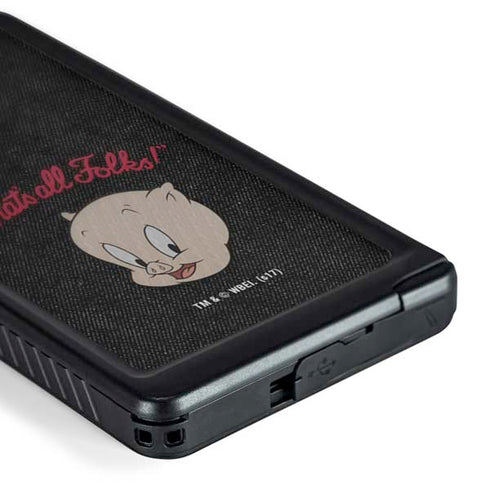 Looney Tunes Porky Pig Thats All Folks Galaxy S24 Ultra Waterproof Case