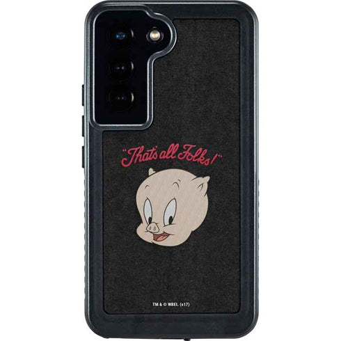 Looney Tunes Porky Pig Thats All Folks Galaxy S24 Waterproof Case