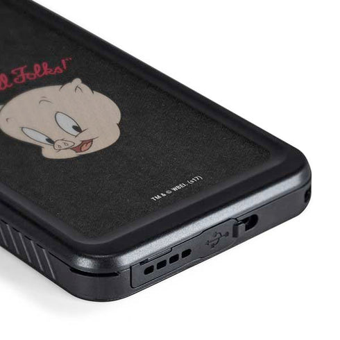 Looney Tunes Porky Pig Thats All Folks Galaxy S24 Waterproof Case