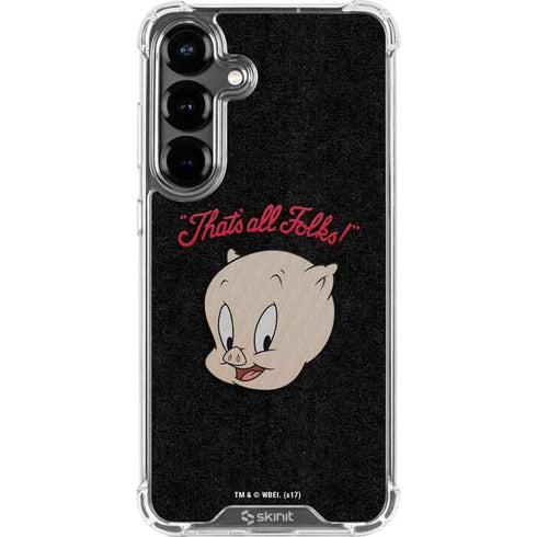 Looney Tunes Porky Pig Thats All Folks Galaxy S26 Plus Clear Case