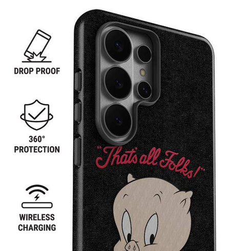 Looney Tunes Porky Pig Thats All Folks Galaxy S26 Ultra Impact Case