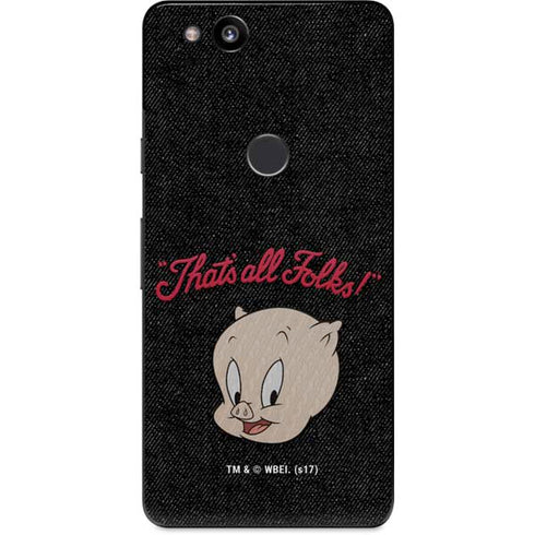 Looney Tunes Porky Pig Thats All Folks Google Pixel 2 Skin