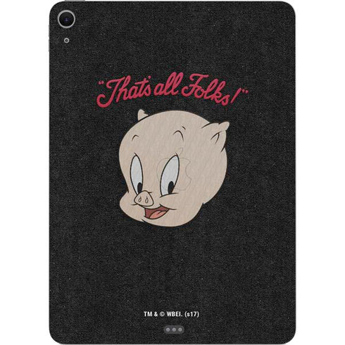 Looney Tunes Porky Pig Thats All Folks Apple iPad Air Skin