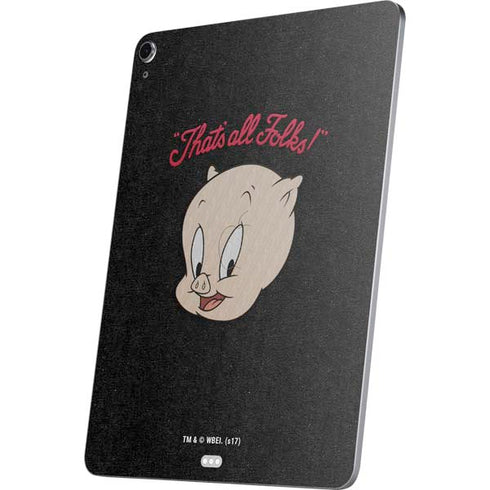 Looney Tunes Porky Pig Thats All Folks Apple iPad Air Skin