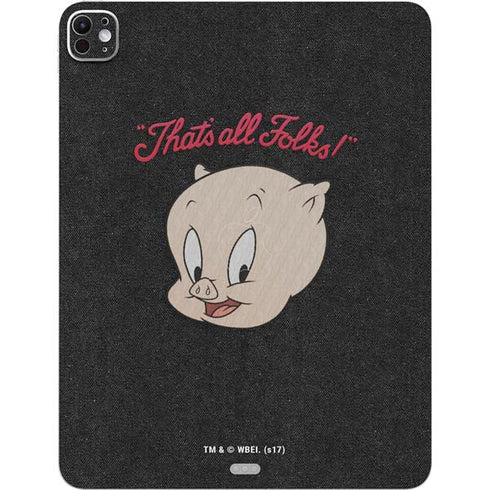 Looney Tunes Porky Pig Thats All Folks iPad Pro 13in M4 (2024) Skin