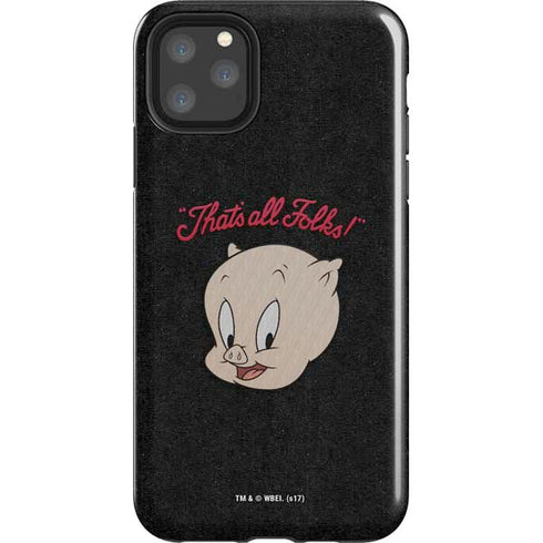 Looney Tunes Porky Pig Thats All Folks iPhone Cases
