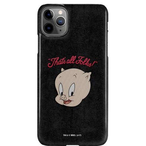 Looney Tunes Porky Pig Thats All Folks iPhone Cases