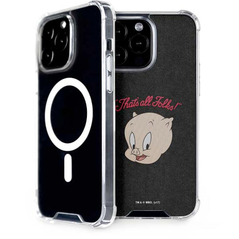Looney Tunes Porky Pig Thats All Folks iPhone Cases