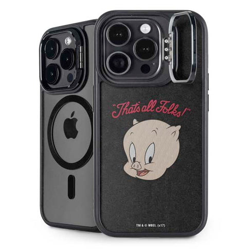 Looney Tunes Porky Pig Thats All Folks iPhone 15 Pro Max Kickstand Case