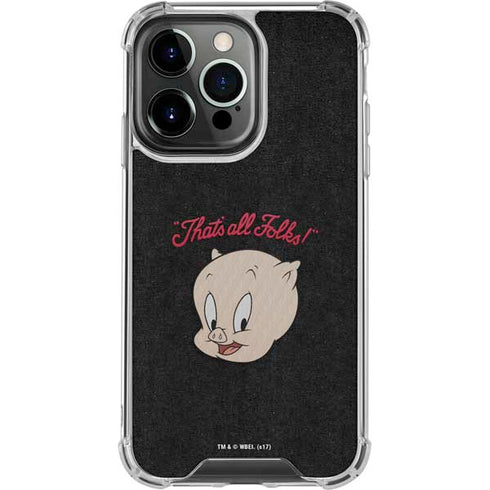 Looney Tunes Porky Pig Thats All Folks iPhone 16 Pro Clear Case