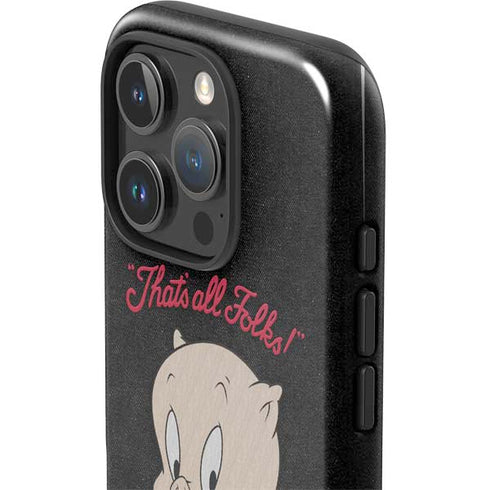Looney Tunes Porky Pig Thats All Folks iPhone 16 Pro Impact Case
