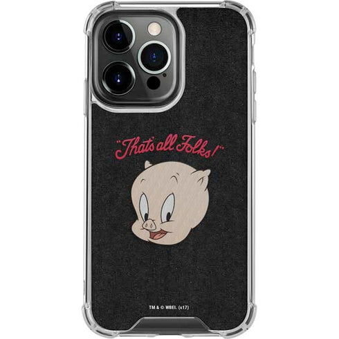 Looney Tunes Porky Pig Thats All Folks iPhone 16 Pro Max Clear Case