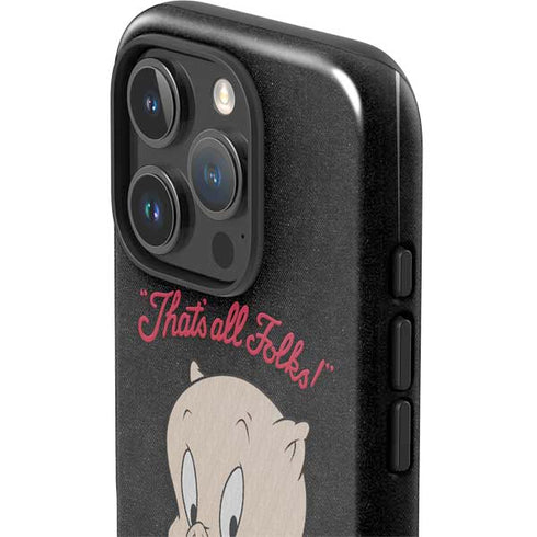 Looney Tunes Porky Pig Thats All Folks iPhone 16 Pro Max Impact Case