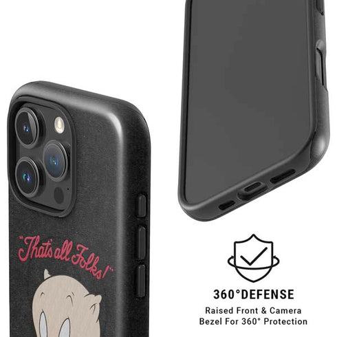 Looney Tunes Porky Pig Thats All Folks iPhone 16 Pro Max Magsafe Impact Case