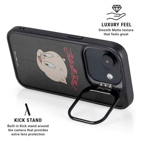Looney Tunes Porky Pig Thats All Folks iPhone 16e Kickstand Case