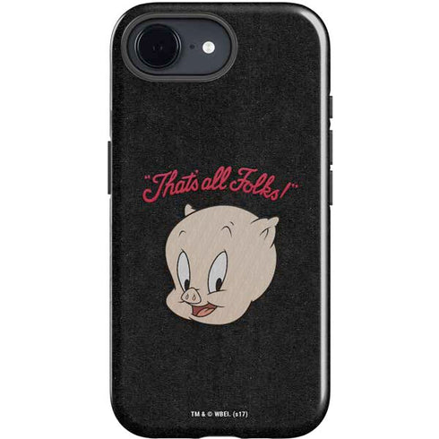 Looney Tunes Porky Pig Thats All Folks iPhone 16e Impact Case