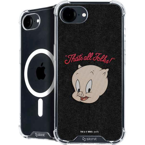Looney Tunes Porky Pig Thats All Folks iPhone 16e MagSafe Case