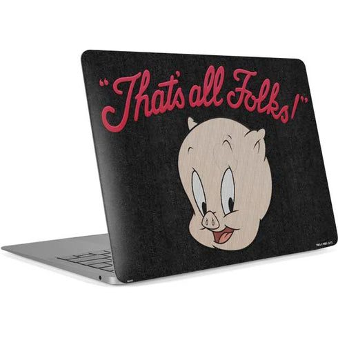 Looney Tunes Porky Pig Thats All Folks Apple MacBook Air Skin