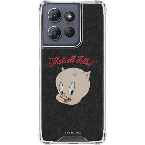 Looney Tunes Porky Pig Thats All Folks Moto G 5G (2025) Clear Case