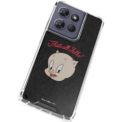 Looney Tunes Porky Pig Thats All Folks Moto G 5G (2025) Clear Case