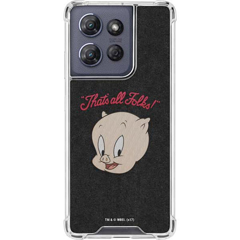 Looney Tunes Porky Pig Thats All Folks Moto G Play 5G (2025) Clear Case
