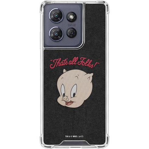 Looney Tunes Porky Pig Thats All Folks Moto G Power 5G (2025) Clear Case