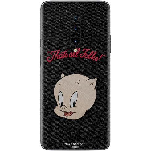 Looney Tunes Porky Pig Thats All Folks OnePlus 7 Pro Skin