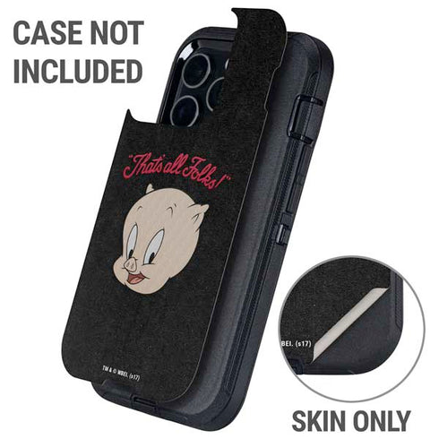 Looney Tunes Porky Pig Thats All Folks Otterbox Defender iPhone Skin