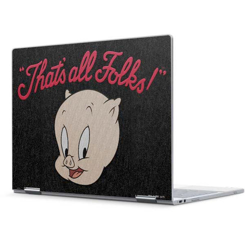 Looney Tunes Porky Pig Thats All Folks Pixelbook Skin