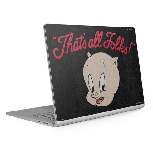 Looney Tunes Porky Pig Thats All Folks Surface Book 2 13.5in Skin